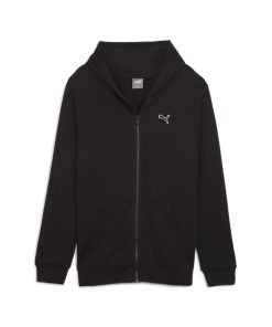 FELPA COTONE GARZATO ZIP E CAPPUCCIO UOMO PUMA